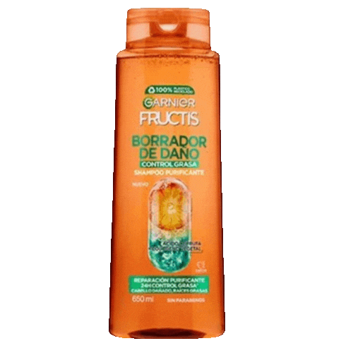 Garnier Borrador de Da?o Control Grasa Shampoo 650 ml.