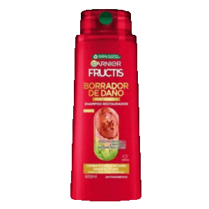 Garnier Borrador de Da?o Rojo Fructis Shampoo 650 ml.