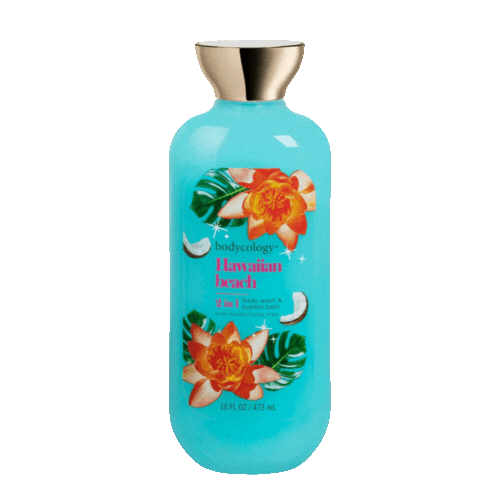 Bodycology Hawaiian Beach 2 en 1 Body W & Bubble Bath 473 ml.