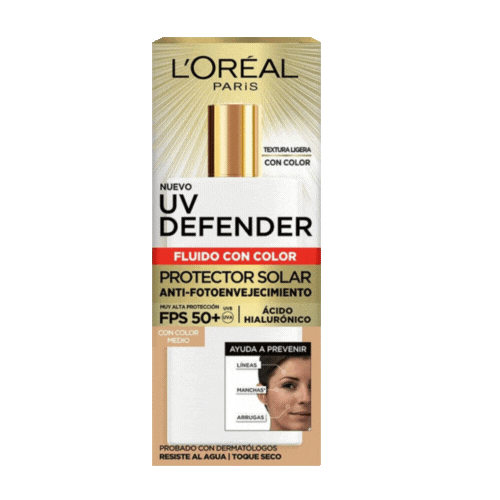 Loreal Fotoenveje Fluido FPS 50 Con Color Medio 40 grs.