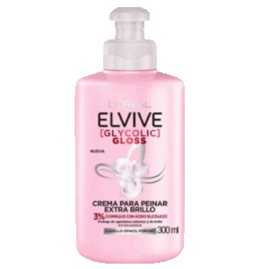 Loreal Glycolic Gloss Crema Para Peinar Elvive 300ml.