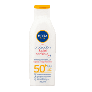 Nivea Protector Solar Piel Sensible FPS 50 + 200 ml.