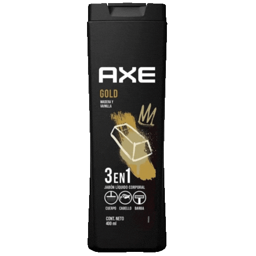 Axe Gold Shampoo 3 en 1 de 400 ml.