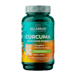 Belabear Gomitas Curcuma Jengibre y Pimienta Negra 100u.