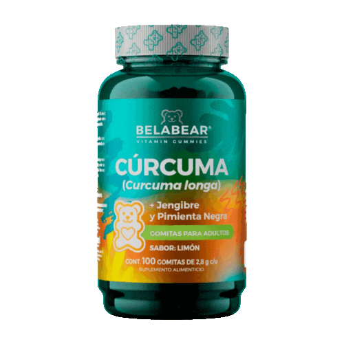 Belabear Gomitas Curcuma Jengibre y Pimienta Negra 100u.