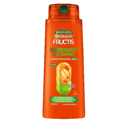 Garnier Borrador de Daño Naranja Fructis Shampoo 650 ml.