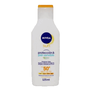 Protector Solar Piel Sensible FPS 50, 125 ml.