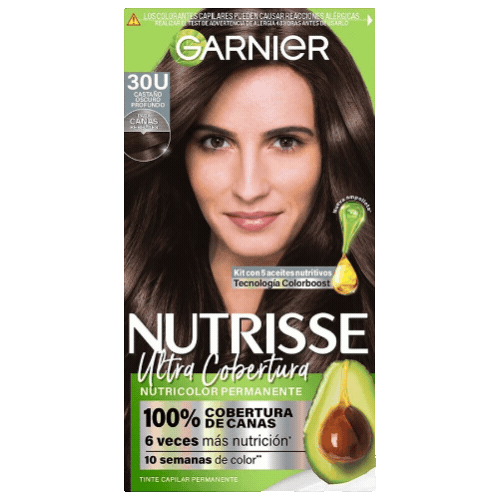 Tinte Para Cabello Nutrisse 100% Numero 30 Castaño