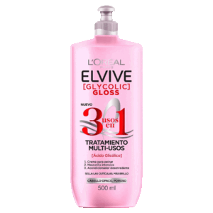 750 Glycolic Gloss Elvive 3 en 1 Multiusos 500 ml.Loreal